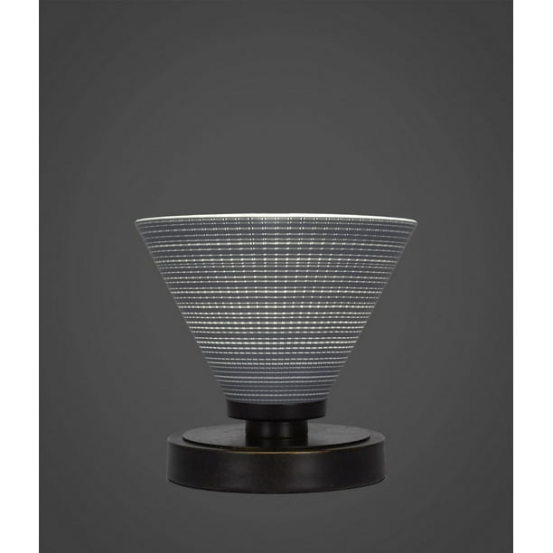 Toltec Lighting 51-DG-4069 Luna Dark Granite Finish with Black Matrix Glass 1 Light Accent Table Lamp Toltec Lighting 51-DG-4069 Luna Dark Granite Finish with Black Matrix Glass 1 Light Accent Table Lamp